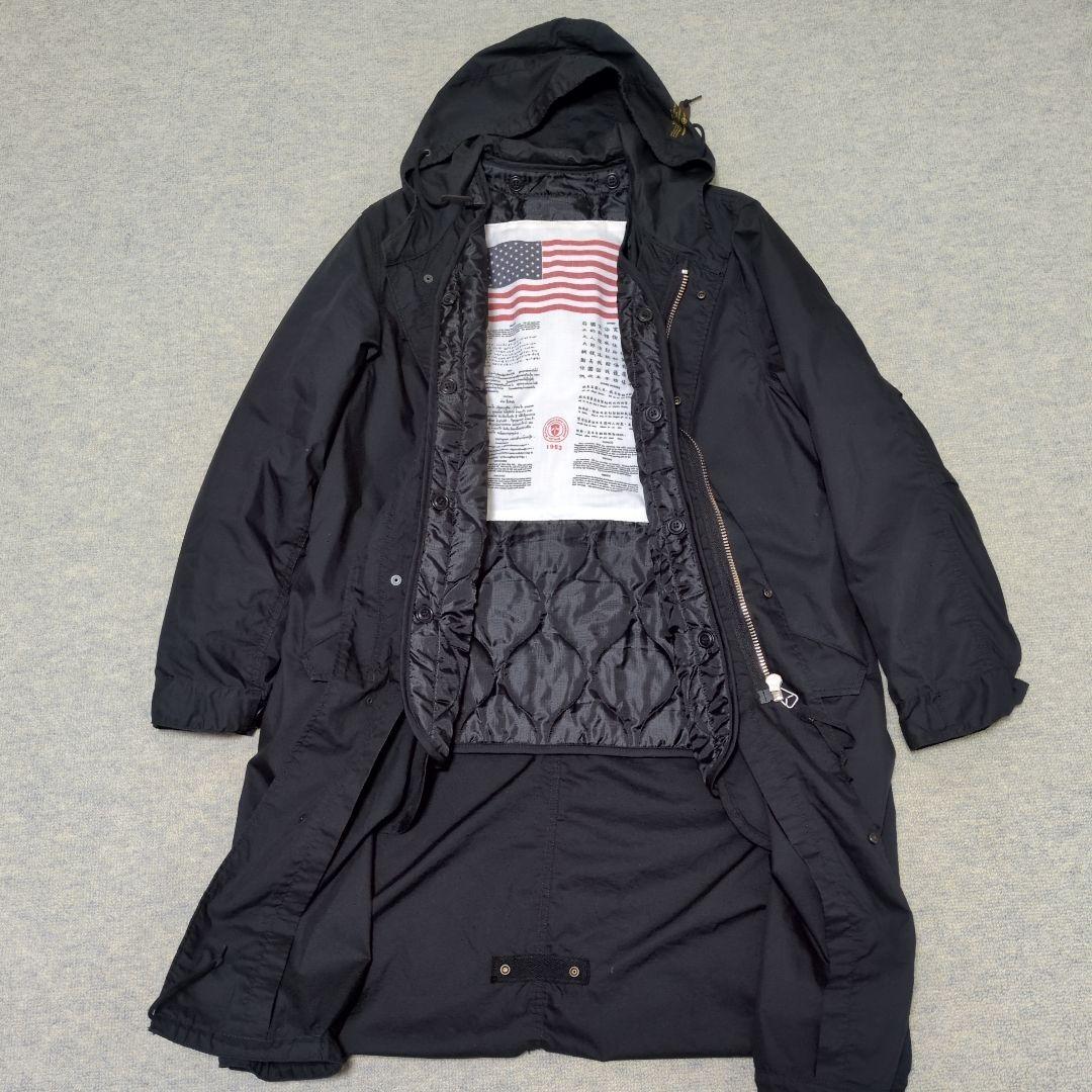 uniform experiment×ALPHA M-51モッズコート 黒 XL