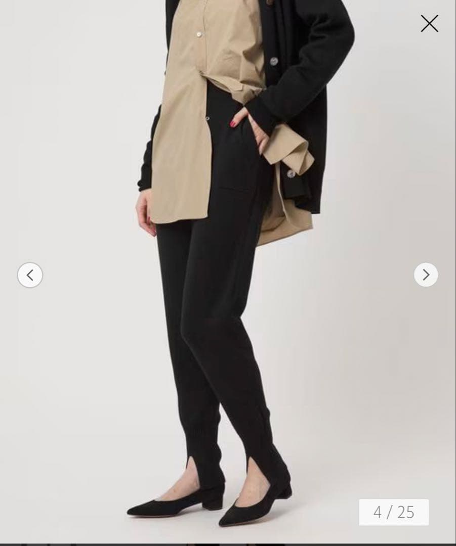 conte スリット ニットパンツ