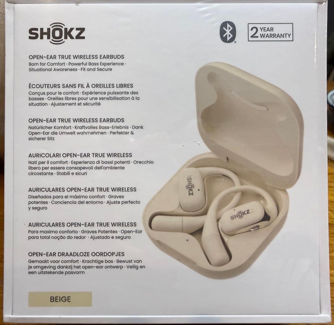 ヒ*ロ様 SHOKZ OPENFIT ベージュ ワイヤレスイヤホン