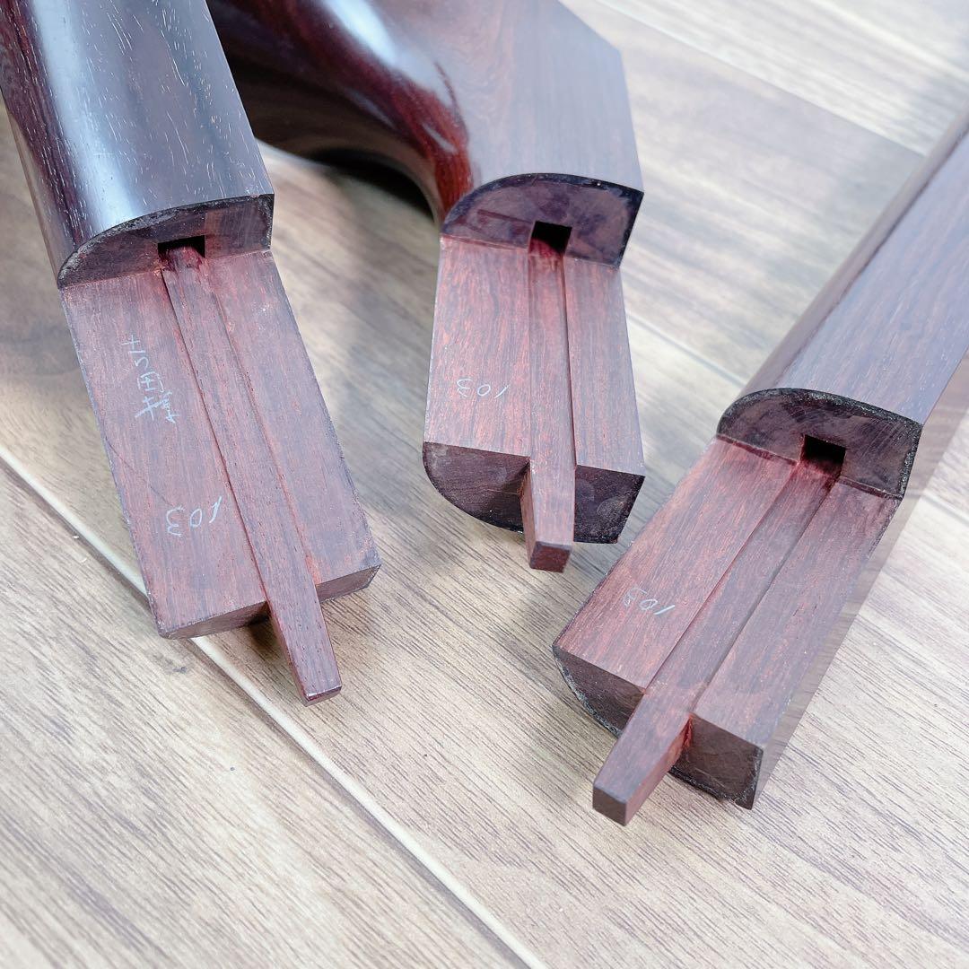 三味線 中棹 綾杉彫 一本溝 東さわり 紅木 犬皮 角胸