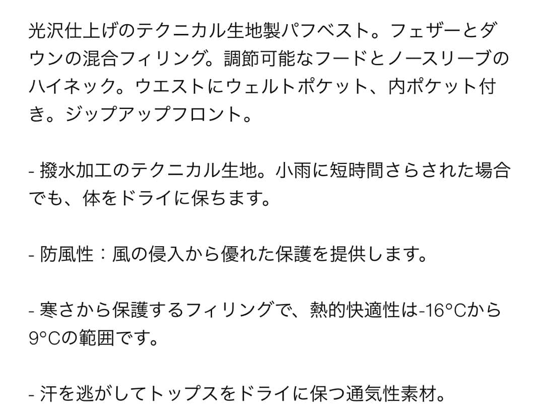 完売品 ZARA 100%フェザーダウンベスト Lサイズ新品タグ付き ブラック