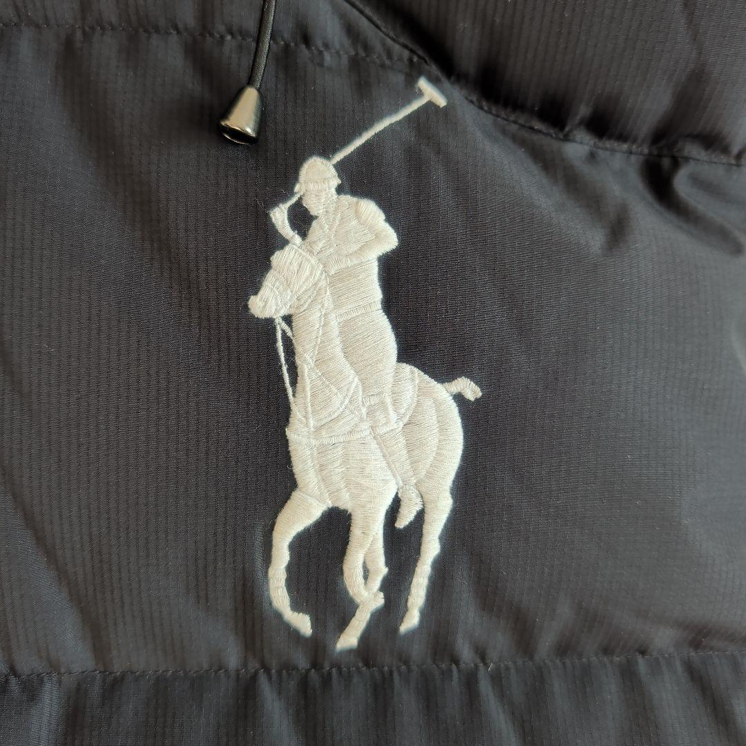 極美品 ポロラルフローレン 現行 ダウンベスト ビッグポニー 2way 黒 L