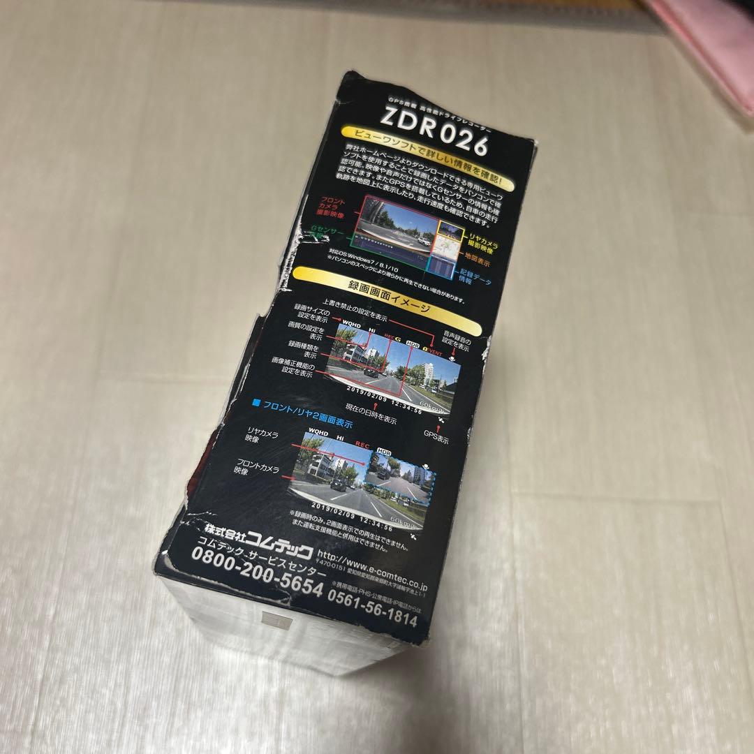 コムテック 車用 前後2カメラ ドライブレコーダZDR026
