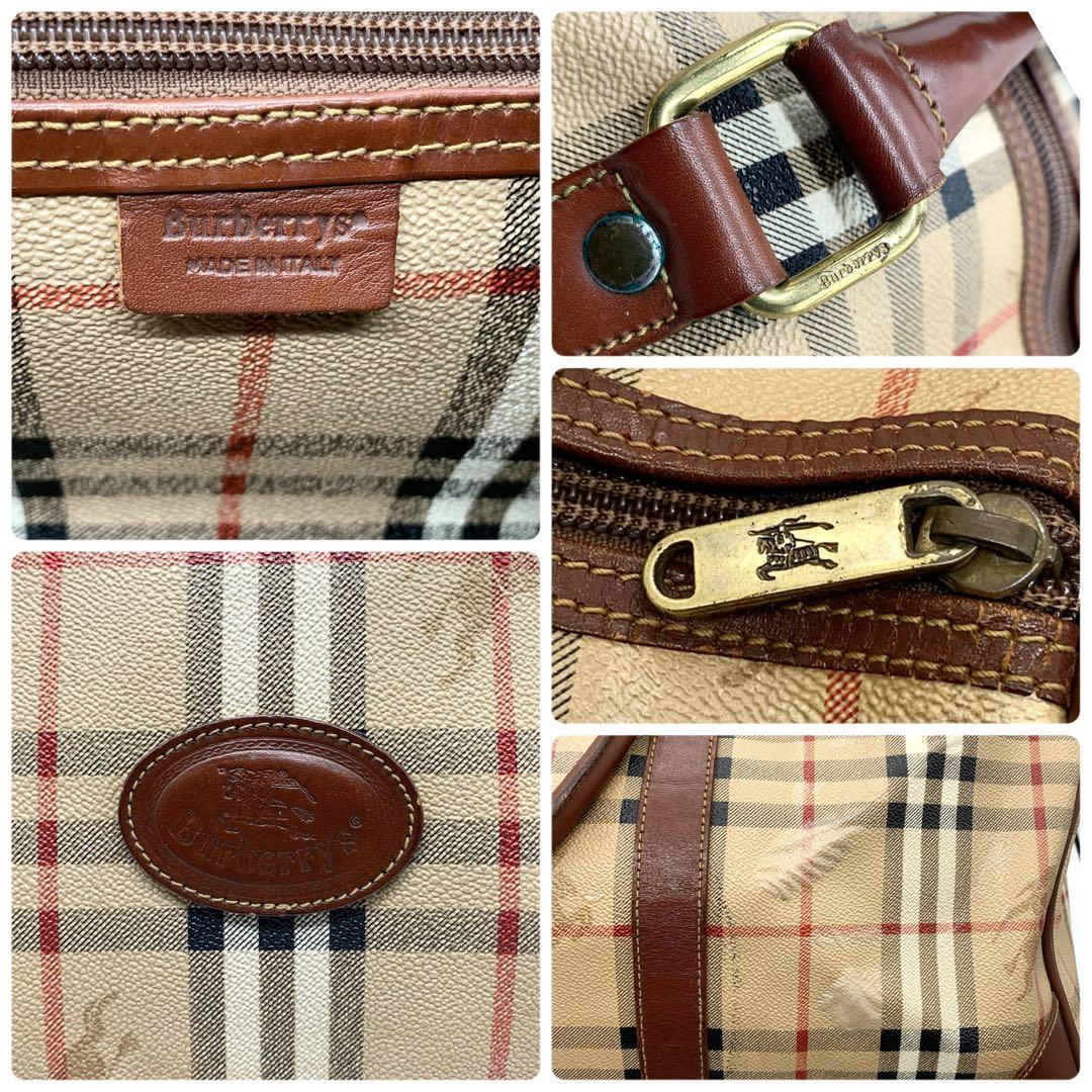 バーバリー ボストンバッグ ノバチェック シャドーホース 2way PVC