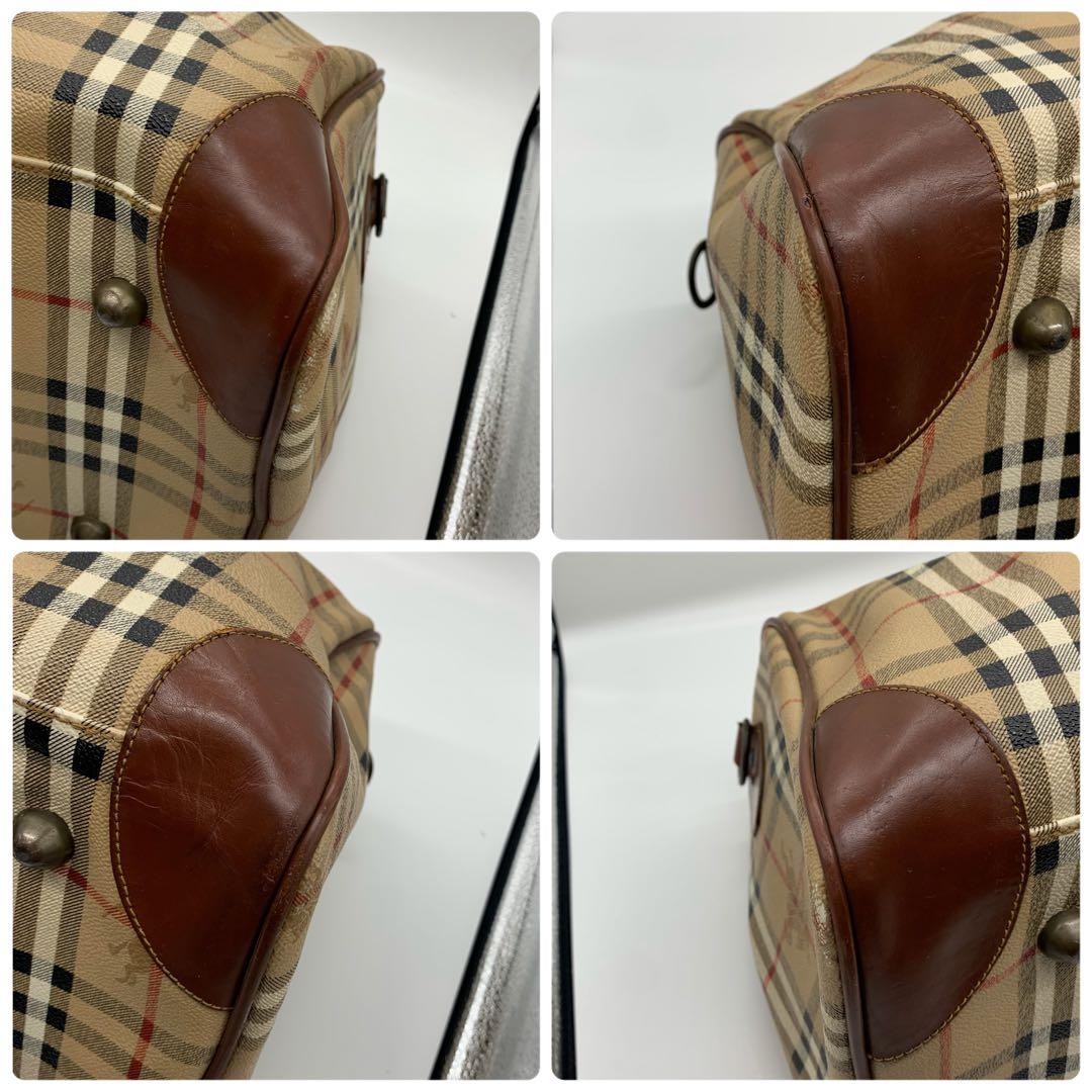 バーバリー ボストンバッグ ノバチェック シャドーホース 2way PVC