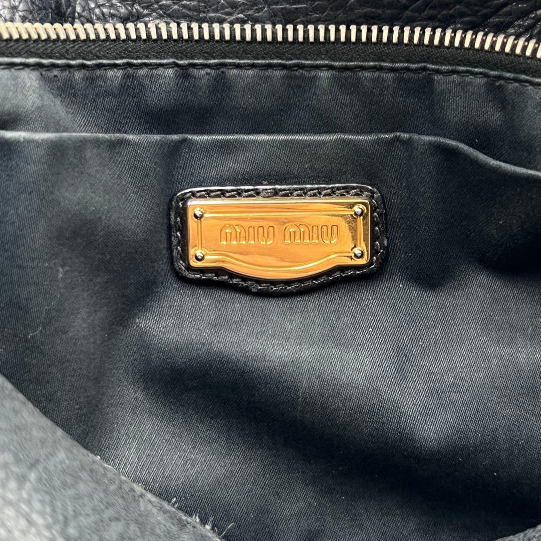 【定番】MIU MIU ミュウミュウ ヴィッテロルクス 2WAYバッグ 黒 人気