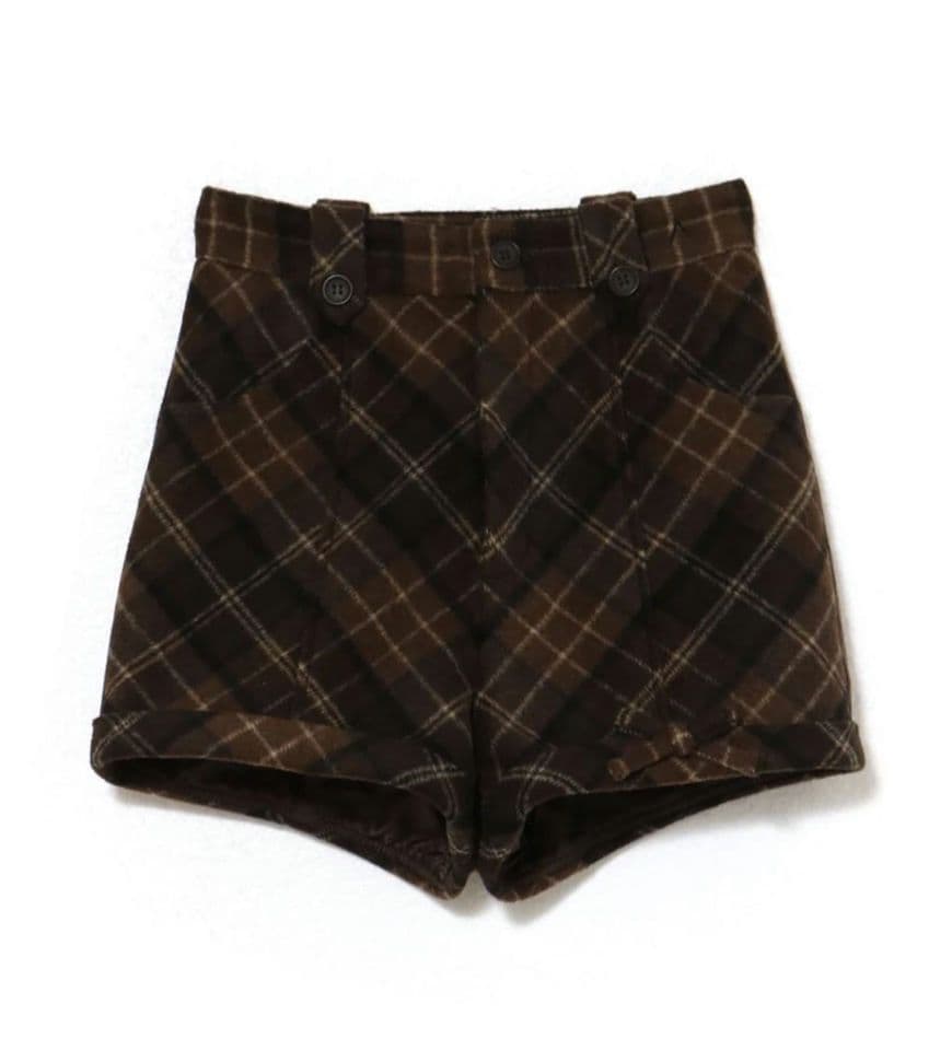 Ribbon check mini pants Sサイズ