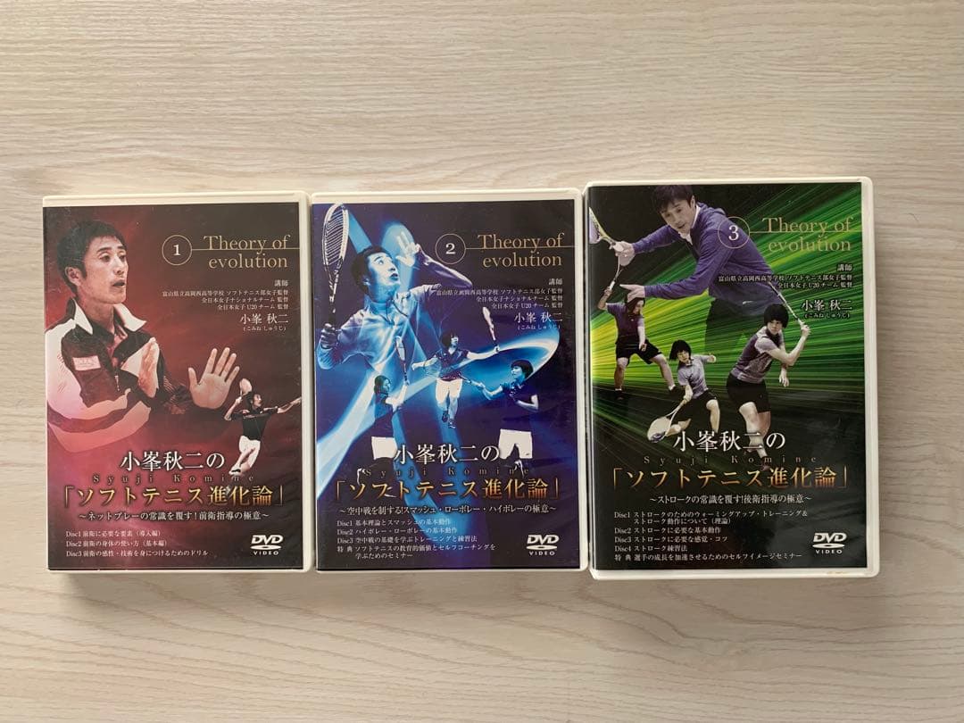 小峯秋二の「ソフトテニス進化論」DVD ①〜③セット