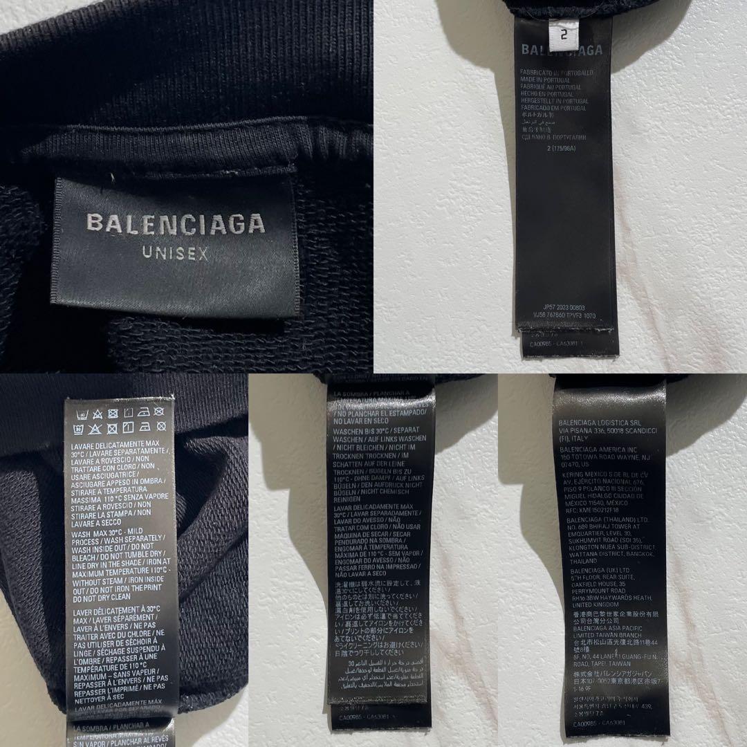 美品現行 BALENCIAGAバレンシアガ24SS レイヤードスポーツスウェット