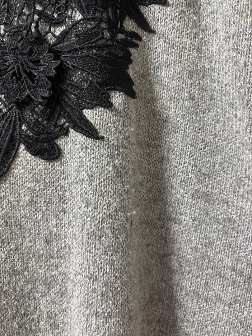 グレースコンチネンタル　ケミカルレースニットワンピース