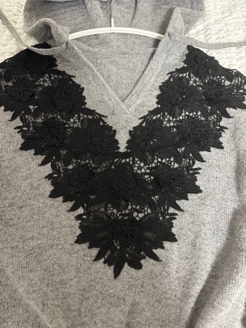 グレースコンチネンタル　ケミカルレースニットワンピース