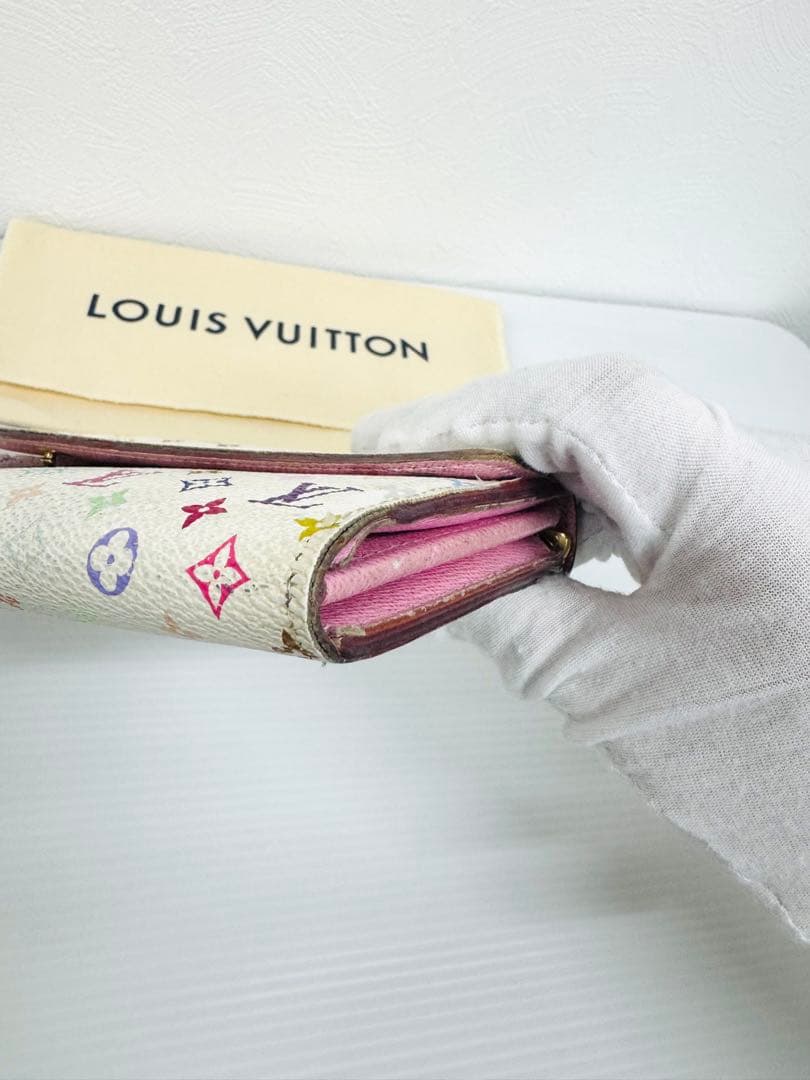 LOUIS VUITTON マルチカラー 長財布 ホワイト 箱袋付