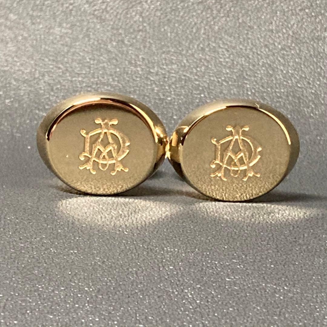 ダンヒル　dunhill カフリンクス　ゴールド　ADロゴ　刻印　サークル