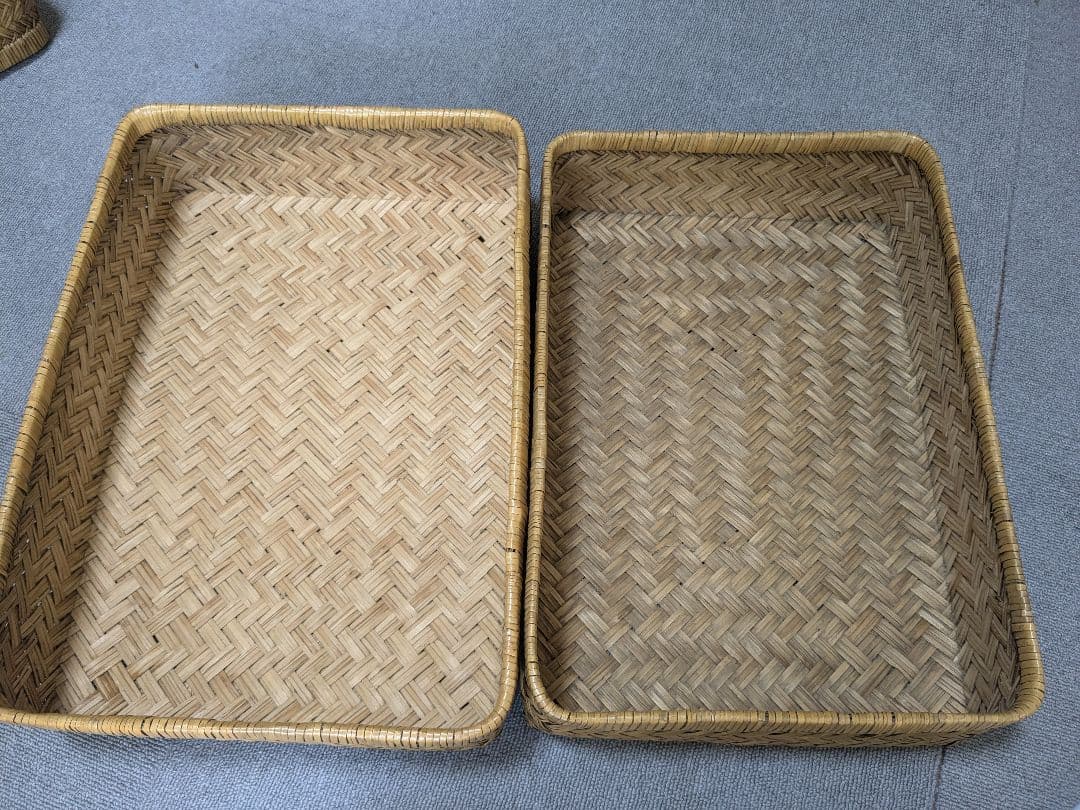 【昭和レトロ】 行李 2個セット 籠 古道具 アンティーク ヴィンテージ