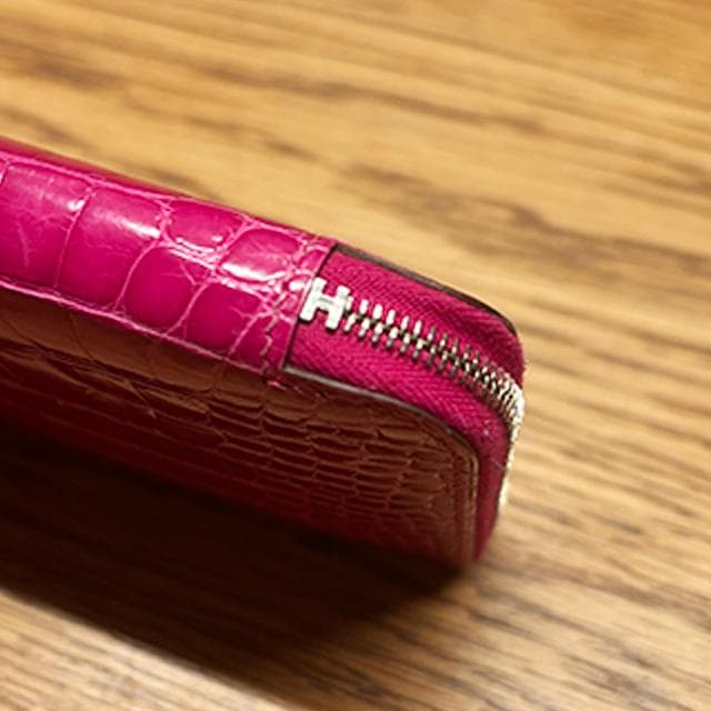 【中古美品】エルメス　アザップロング　ローズパープル【個人出品】