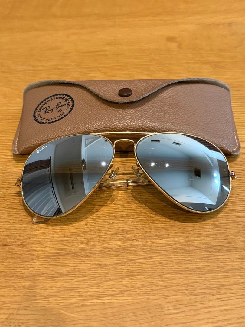 廃盤　B&L Ray-Ban Aviator サングラス ミラーレンズ 62mm