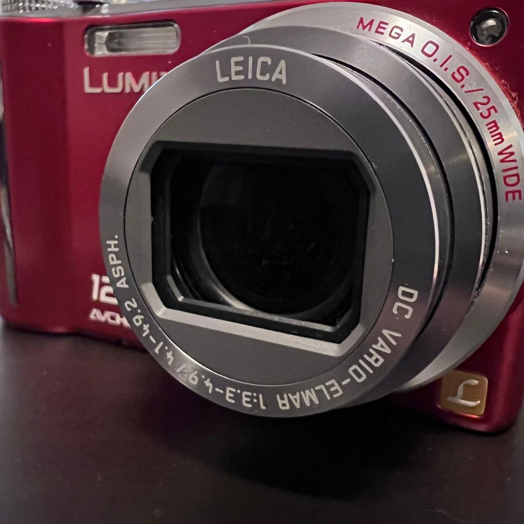 【動作確認済】Panasonic デジタルカメラ LUMIX DMC-TZ7 赤