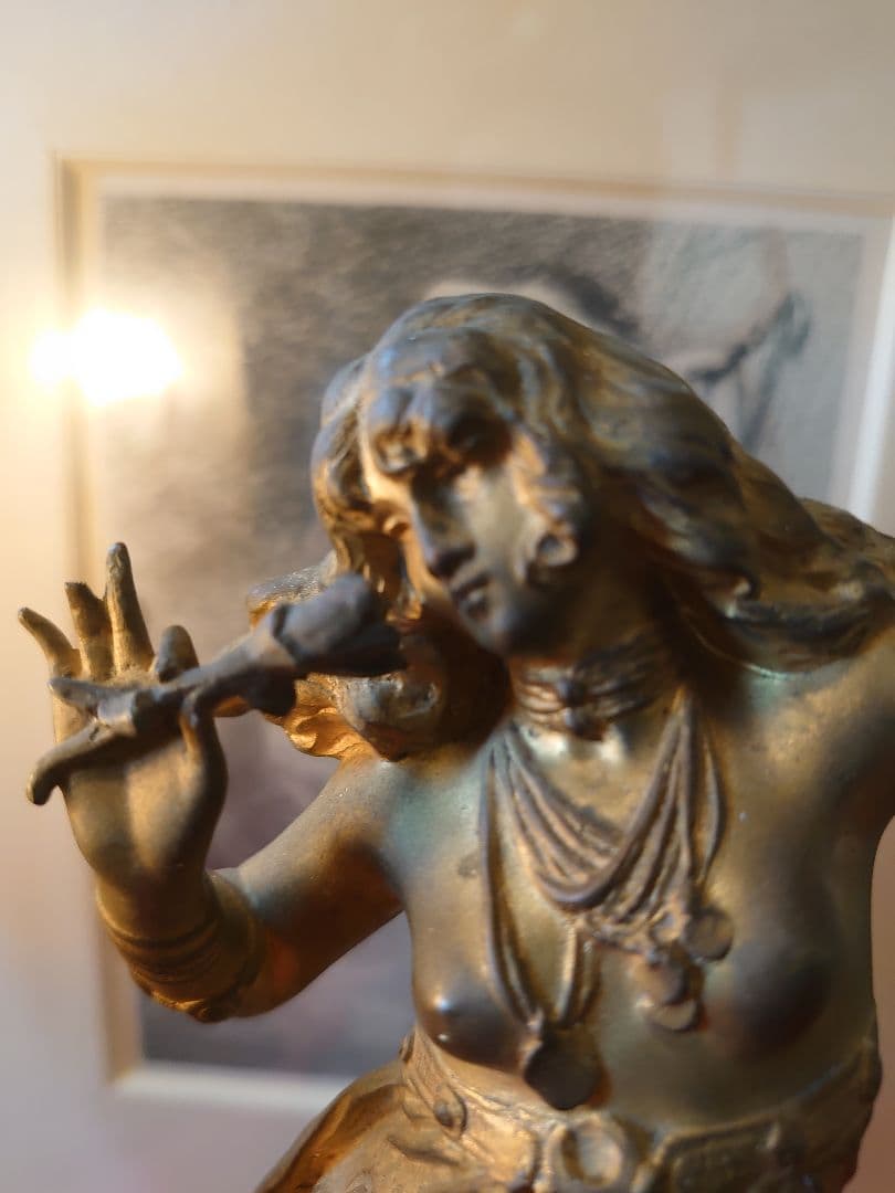 ドイツ19世紀 「Geo.Wagner」フランスアール・デコ　ダンサーブロンズ像