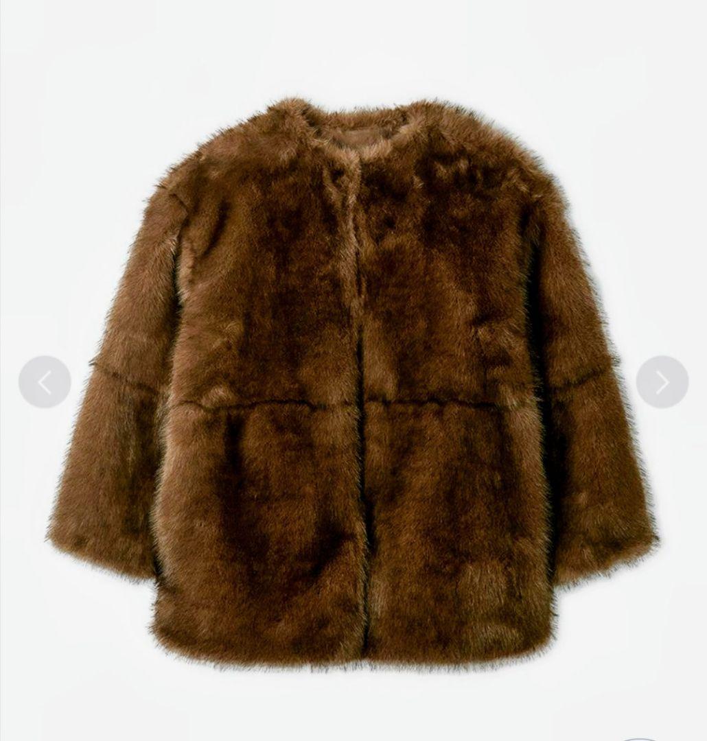 Mila Owen ミラオーウェン　ブラウン ファーコート