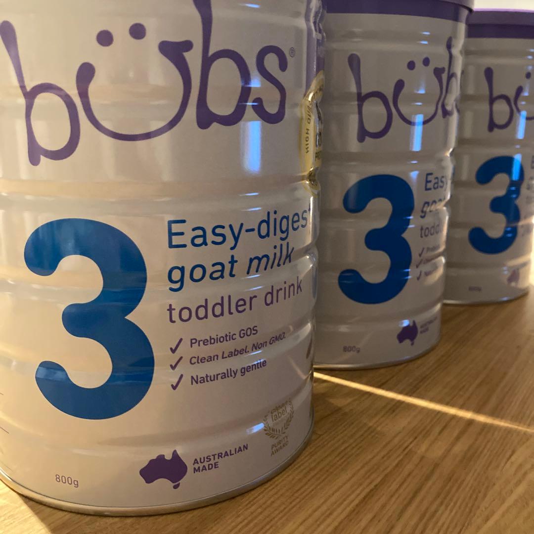 【未開封3缶】bubs バブズ ヤギミルク ステップ3 粉ミルク