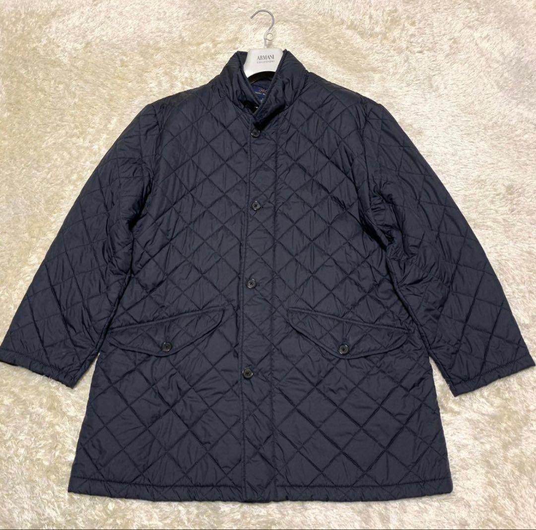 【美品】ブルックスブラザーズ　キルティングコート　フード　ダークネイビー　XL