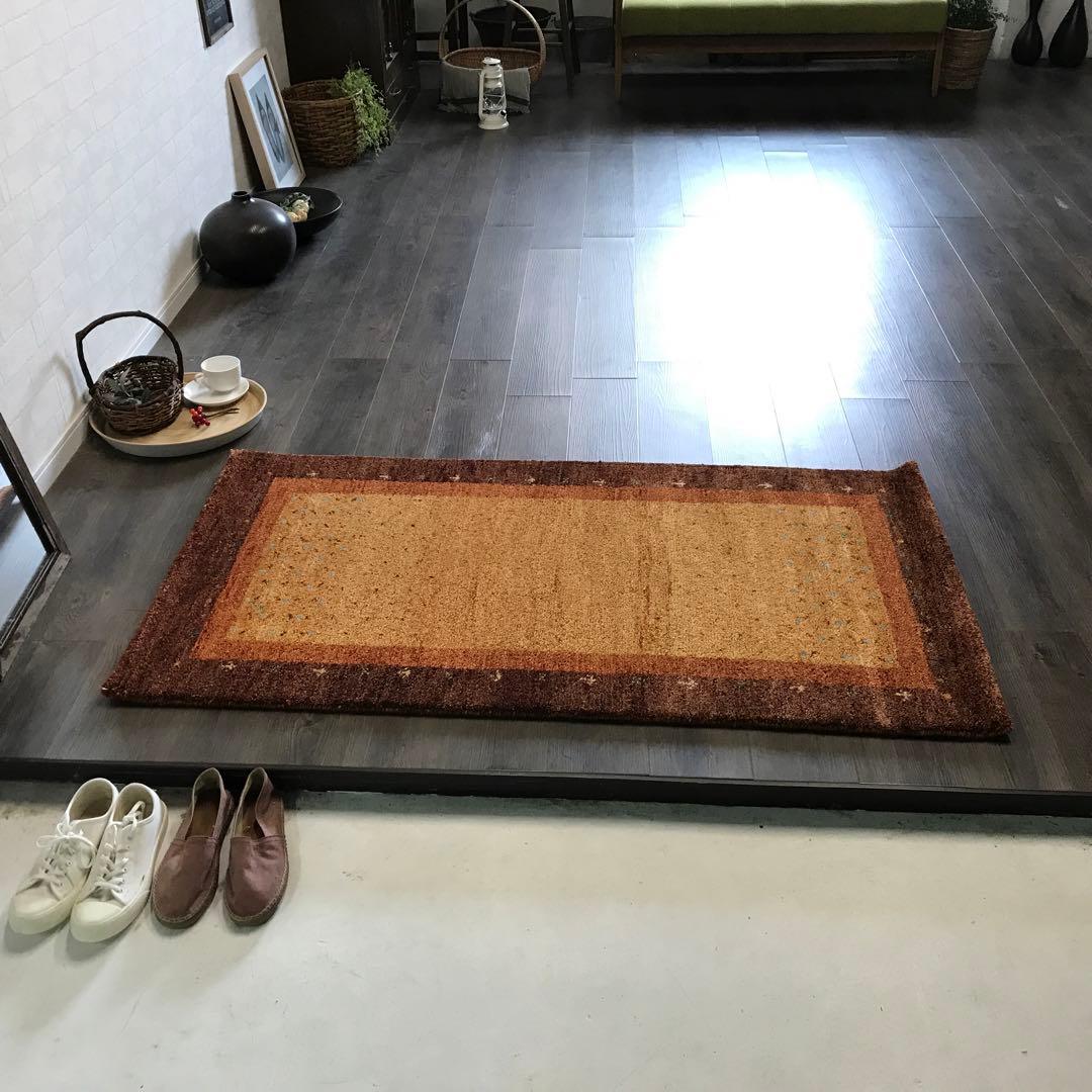一点限り 76x141cm ギャッベ ギャベ ラグ ラグマット 玄関マット