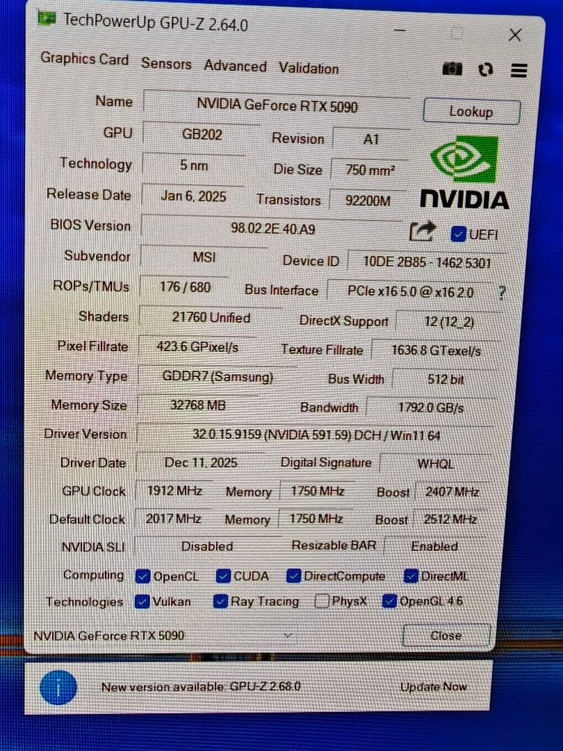 グラフィックボード・グラボ・ビデオカード GEFORCE RTX 5090