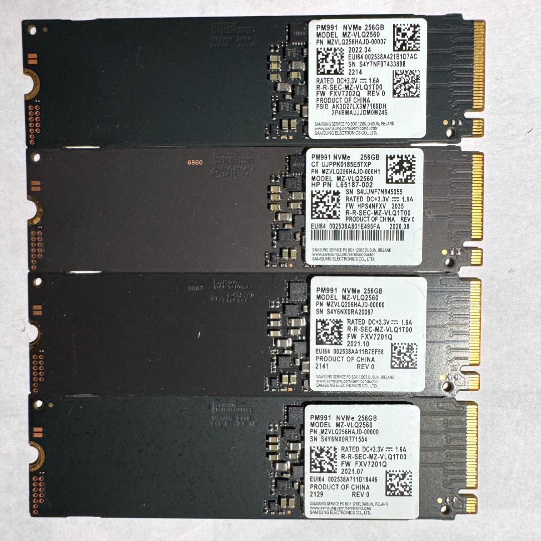 PM991 NVMe 256GB M.2 SSD 4枚セット【1231SA8】