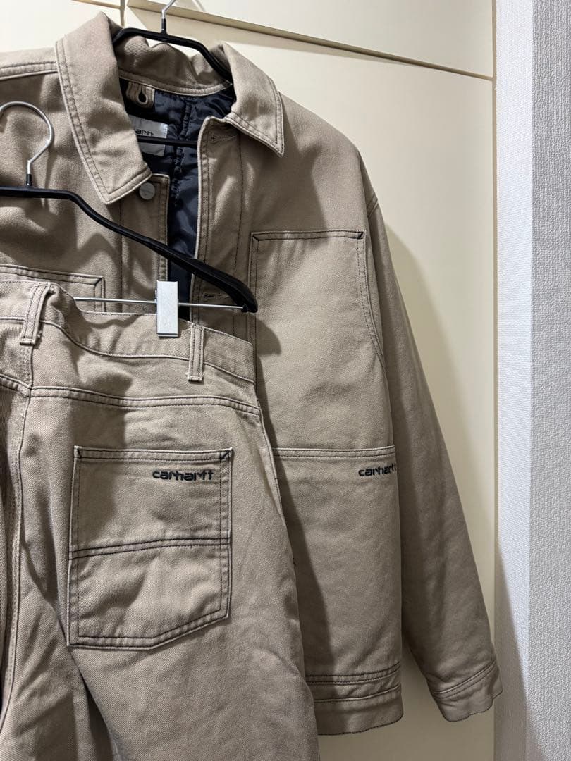Carhartt ベージュ ジャケット・パンツセット　セットアップ