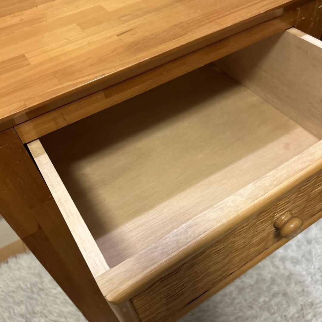 ラタン ＋ 木製 4段チェスト 引き出し 収納 タンス ビンテージ 木枠 家具