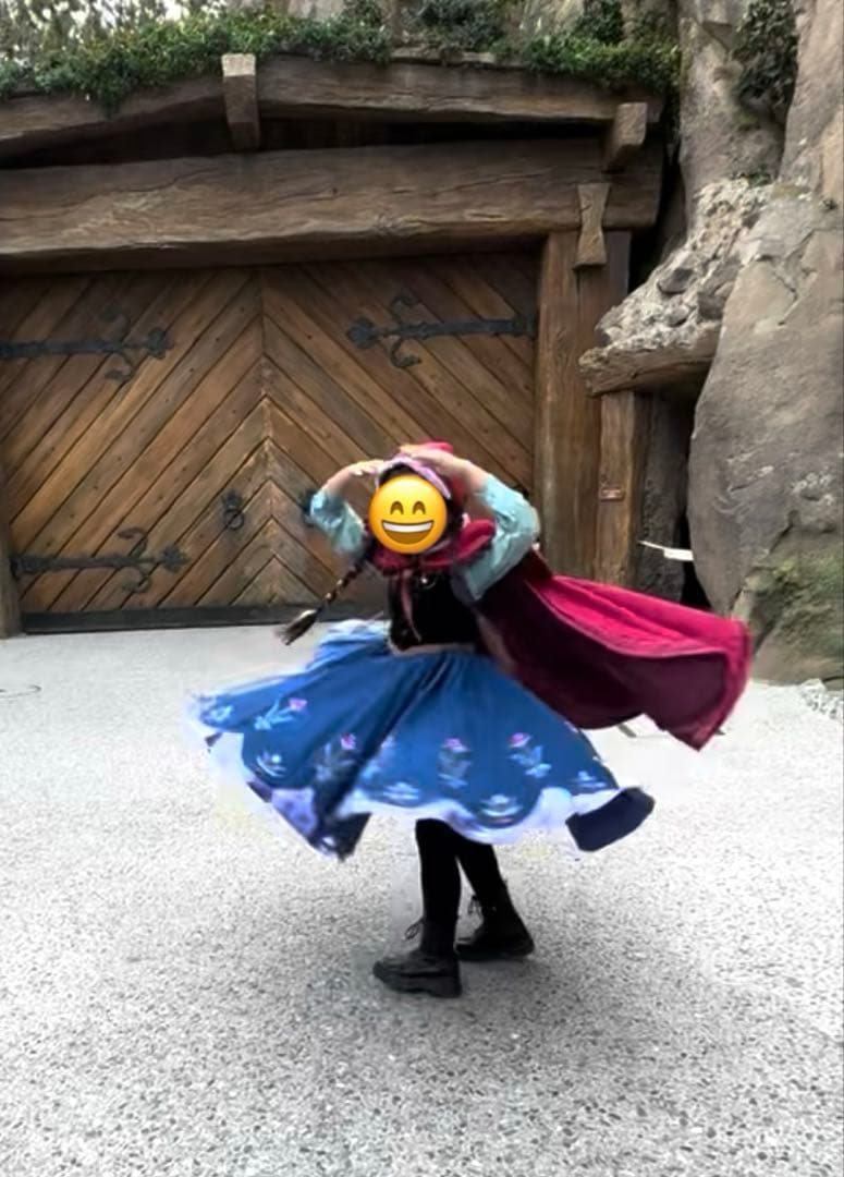 アナ　雪山ドレス キッズ130