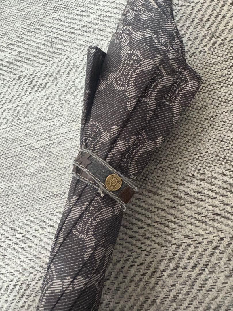 CELINE セリーヌ　マカダム　トリオンフ総柄　晴雨兼用小傘