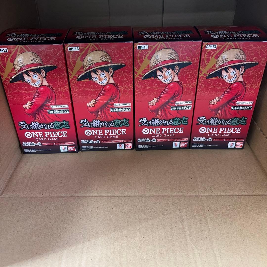 【新品未開封テープ付き】ワンピースカード　受け継がれる意志 ４BOX