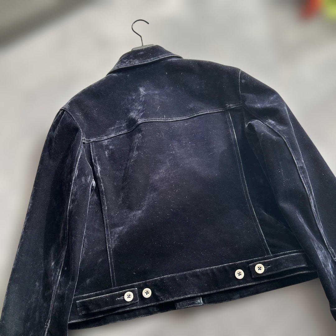 ZARA zara ザラ　ベロア　ジャケット　上着　XL ネイビー　上質