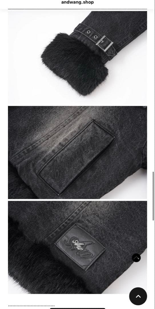 ジャケット・アウター Washed denim fur outer andwang.shop