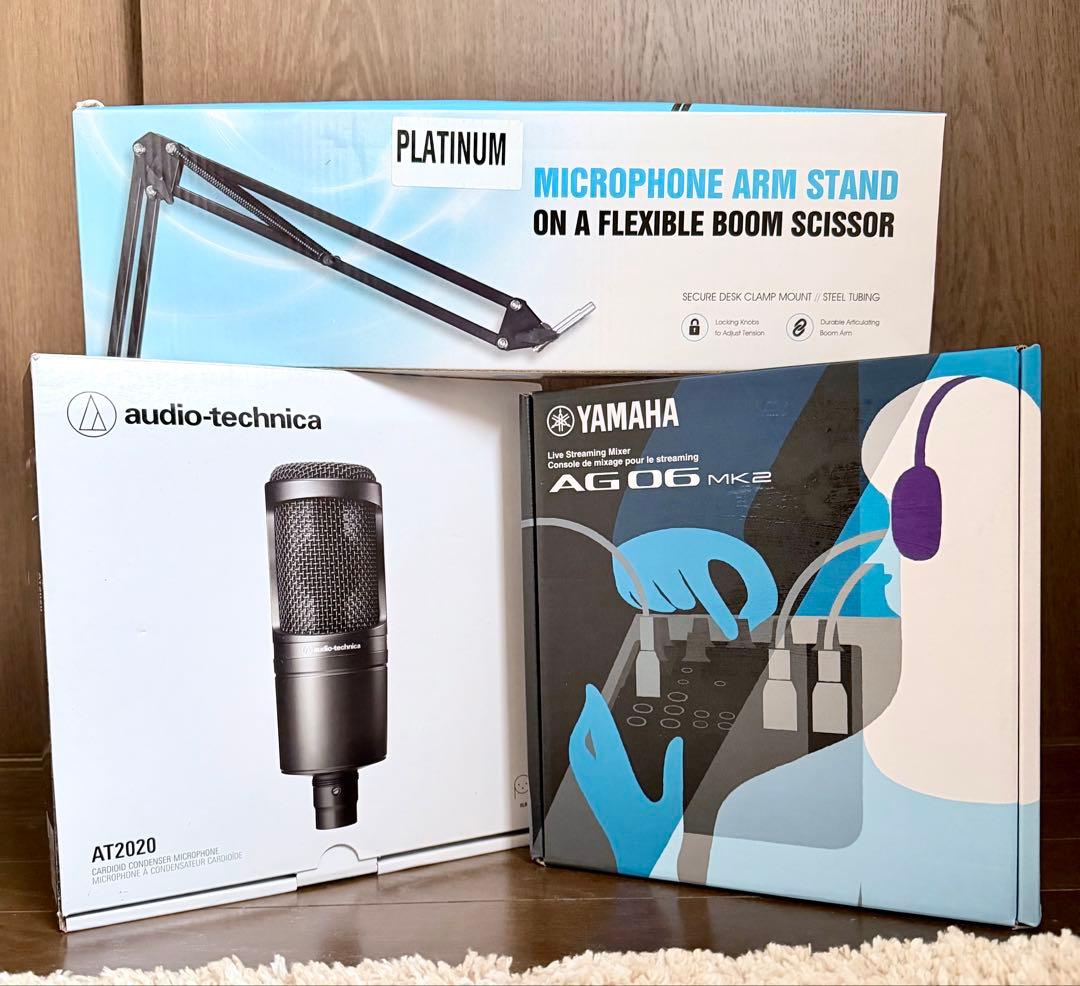 配信機器・PA機器・レコーディング機器 audio-technica AT2020+Yamaha AG06 MK2