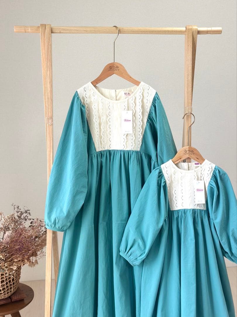 hikamamaNo.T2504ハンドメイド 親子リンクコーデ ワンピース
