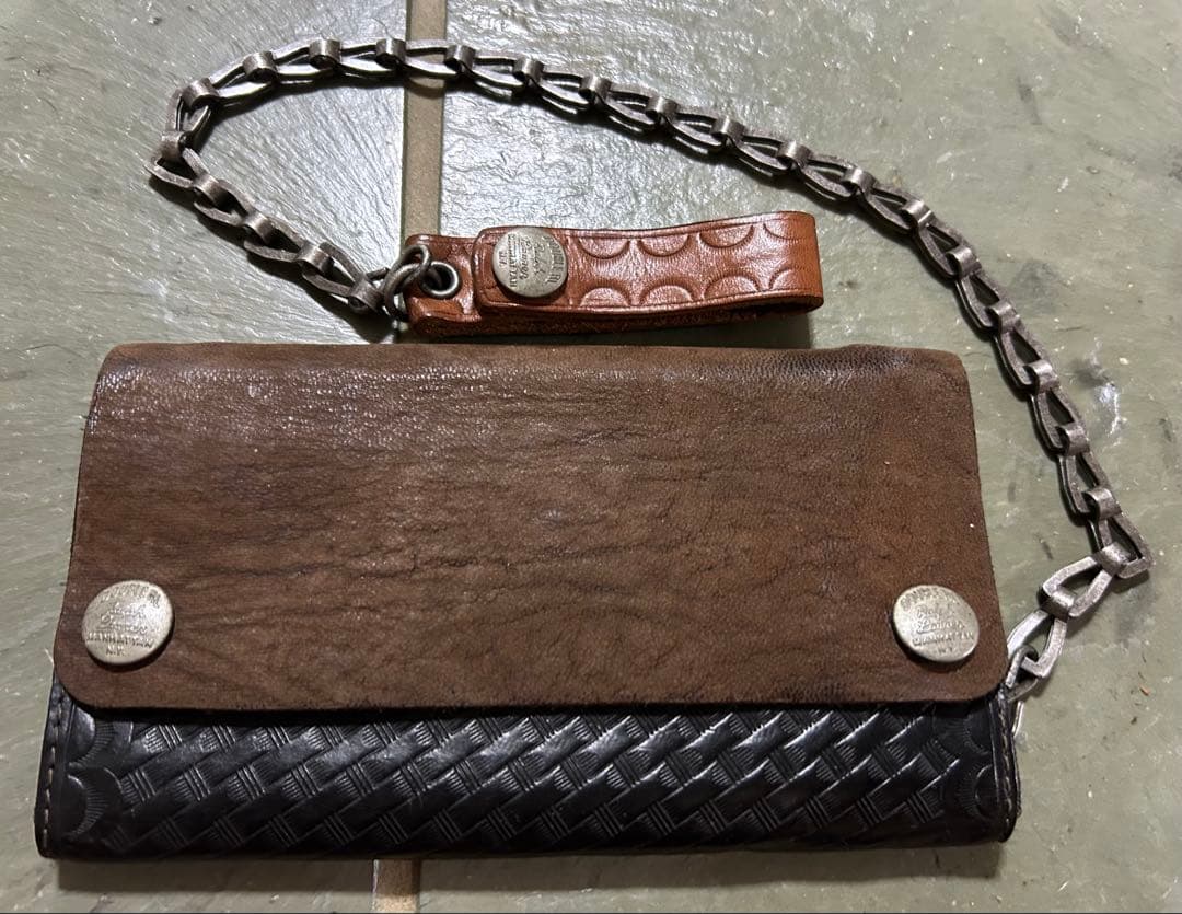 RRL ダブルアールエル 切替レザー チェーンウォレット