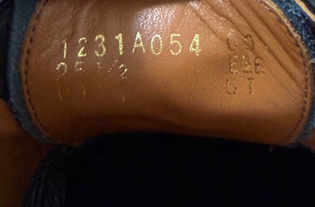 アシックス ランウォーク 1231A054-001 3E 25.5 革靴 黒