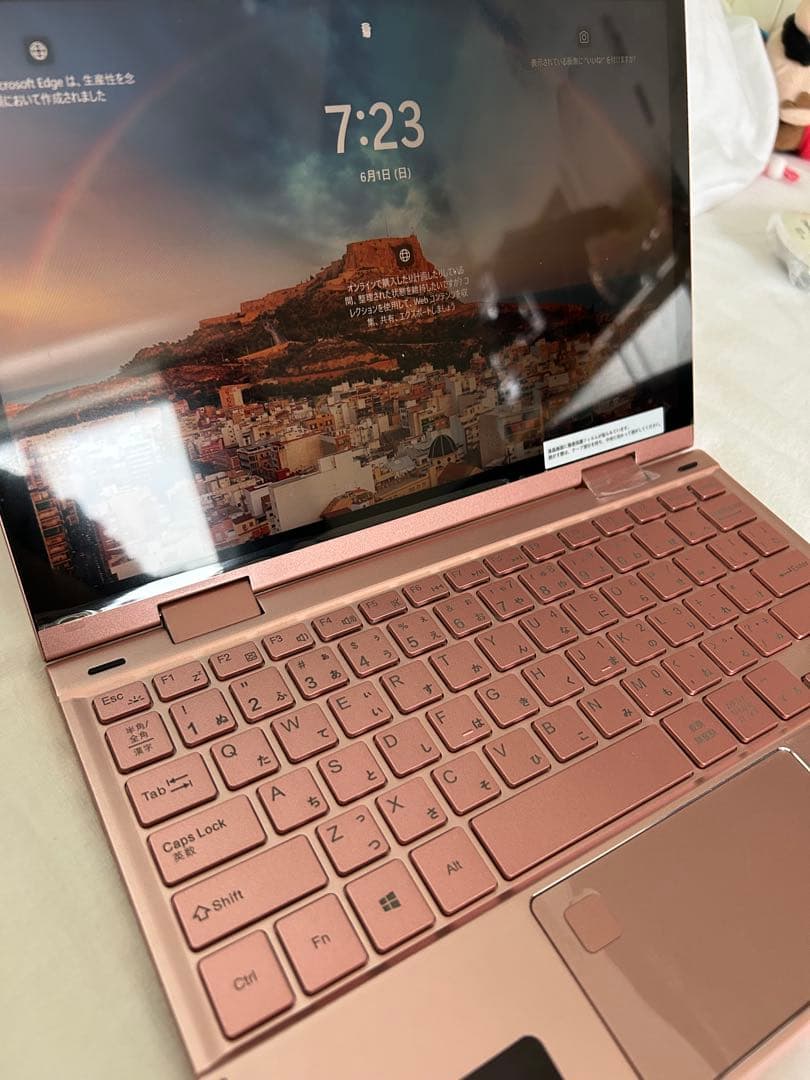 オールピンク　ノートPC 2way タッチパネル