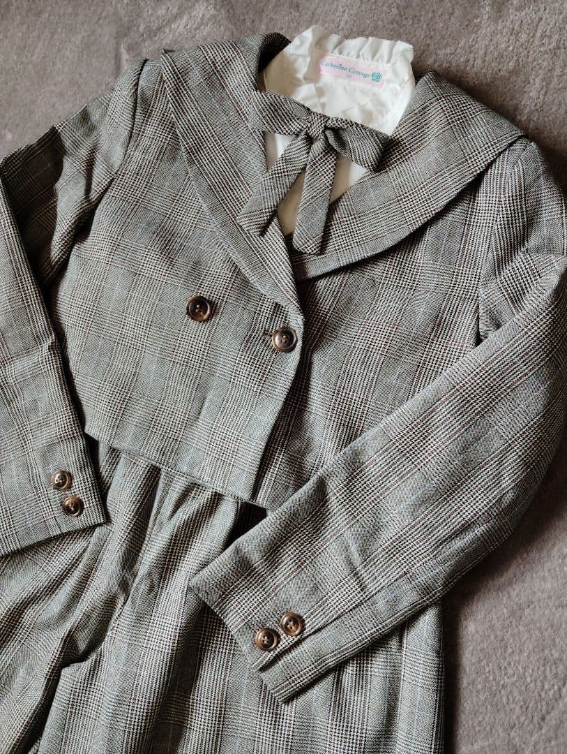 キャサリンコテージ　チェック柄ワイドパンツスーツ　160cm　卒業式　入学式