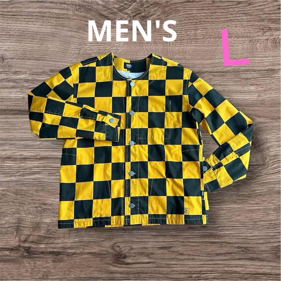 希少 VANS バンズ ノーカラー ジャケット チェッカージャケット