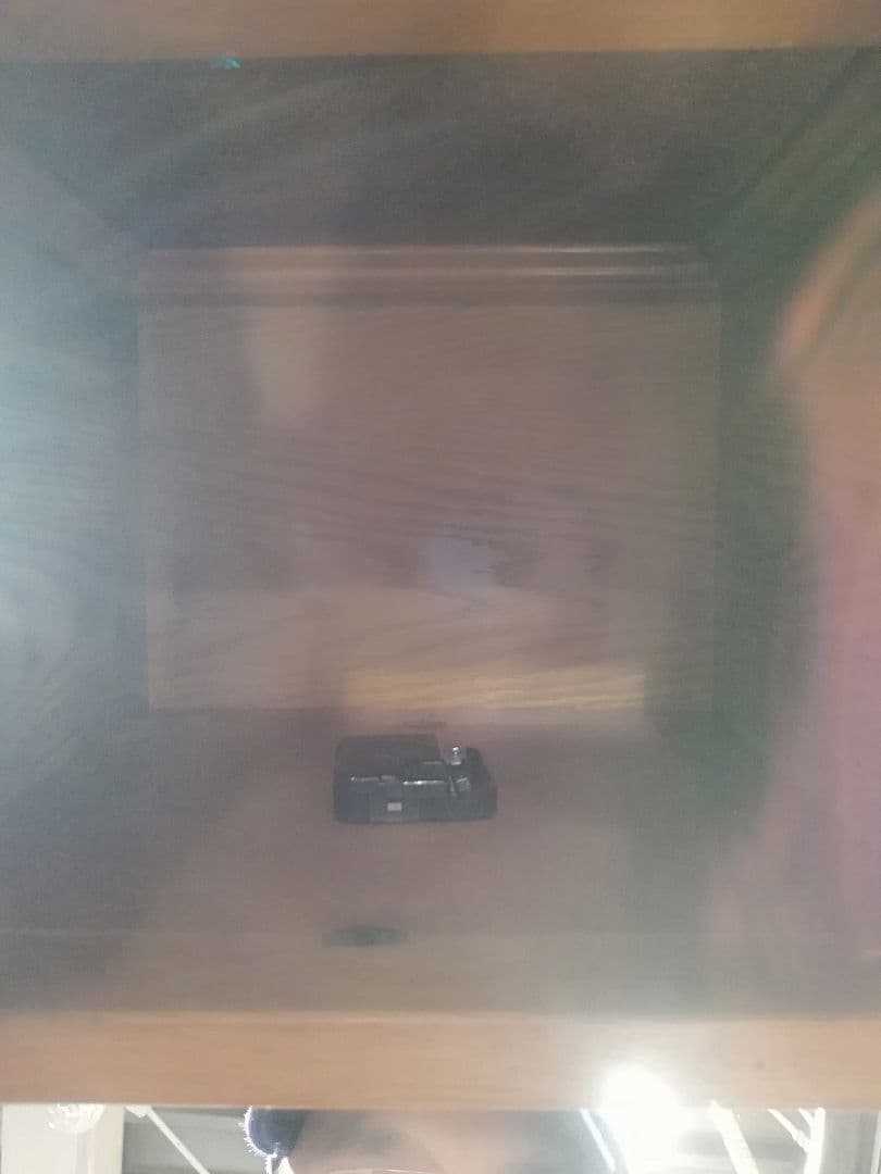 M●225送料込☞ヴィンテージ☜キュリオケース　時計付き飾り棚