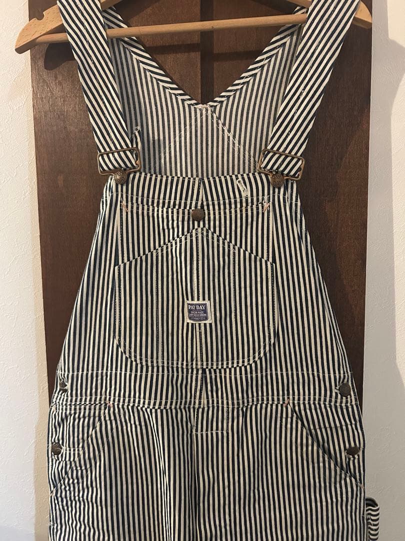 大戦モデル！！　PAYDAY ペイデイ　ヒッコリーオーバーオール　40s