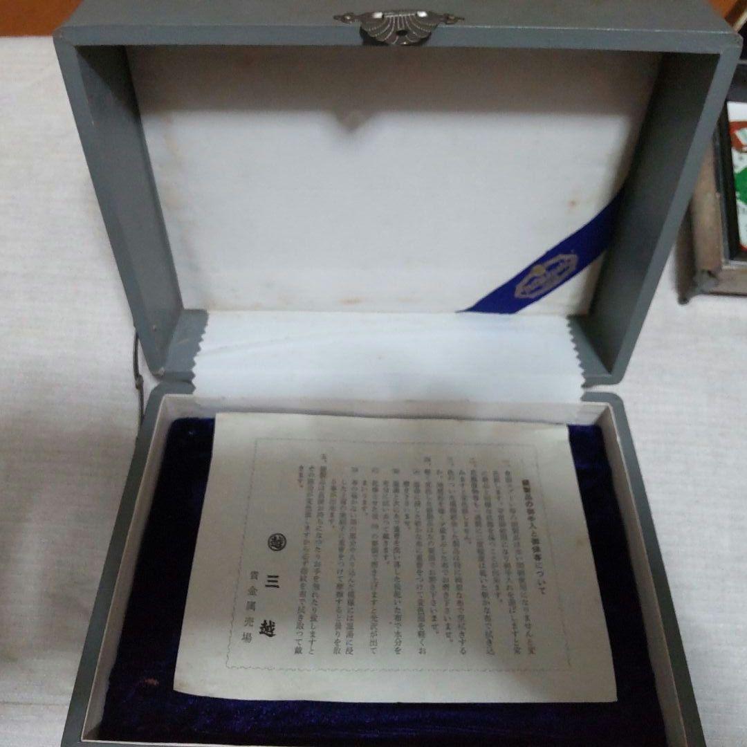 SILVER 銀製 煙草入 新品 宝石箱　正広刻　三越製　菊　草花図