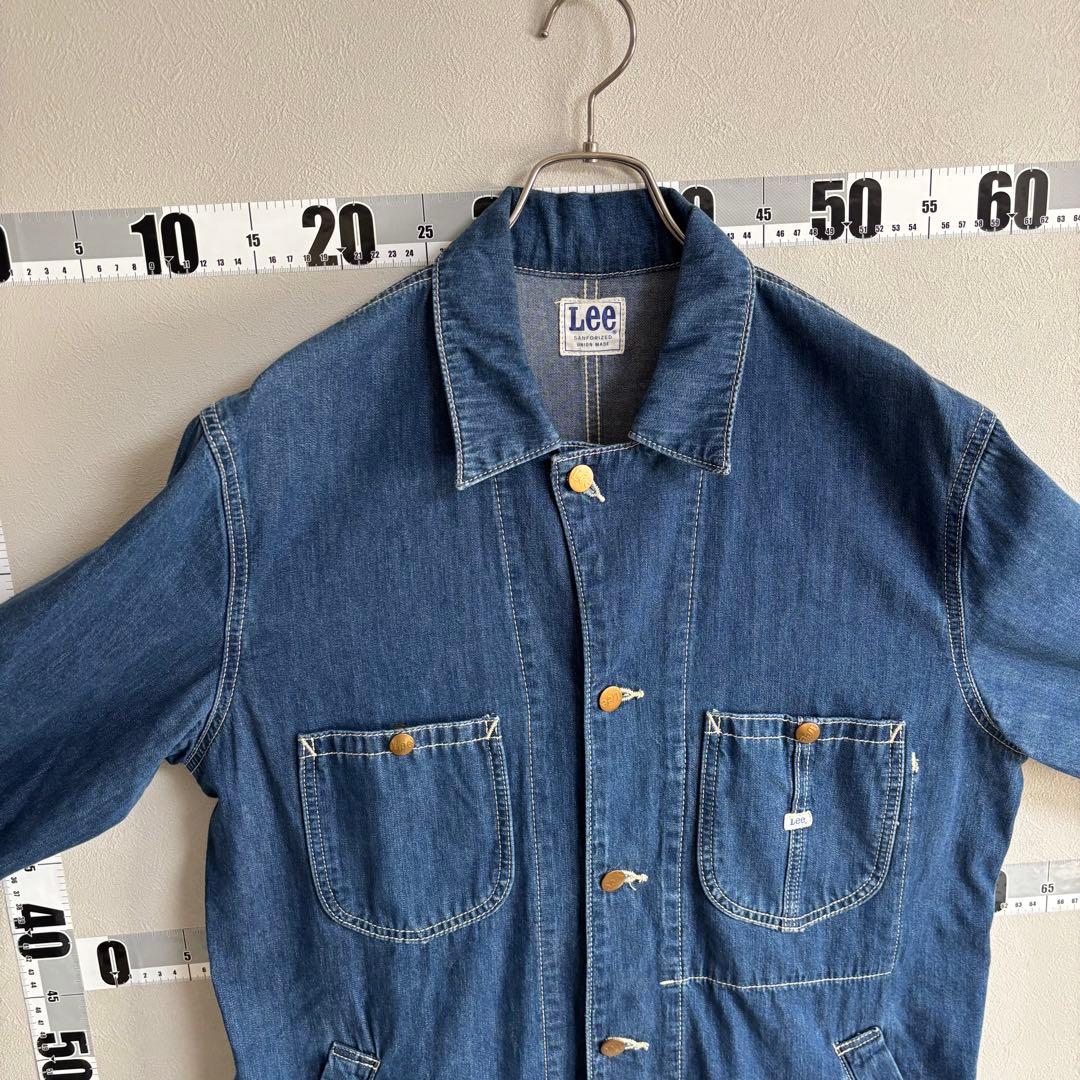 LEE リー カバーオール デニム ジャケット L 濃紺 大きめ ロング コート