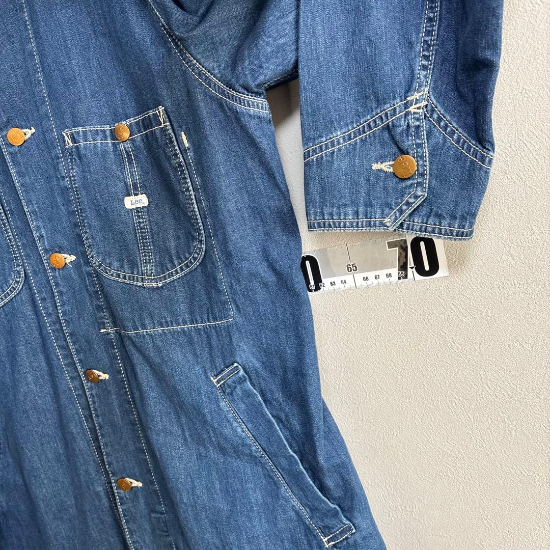 LEE リー カバーオール デニム ジャケット L 濃紺 大きめ ロング コート