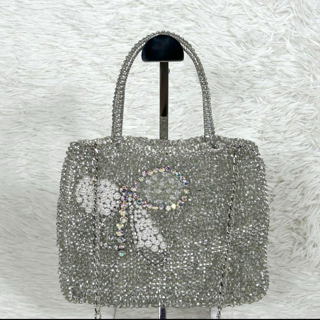 【極美品】ANTEPRIMA　アンテプリマ　ワイヤーバッグ　シルバー リボン