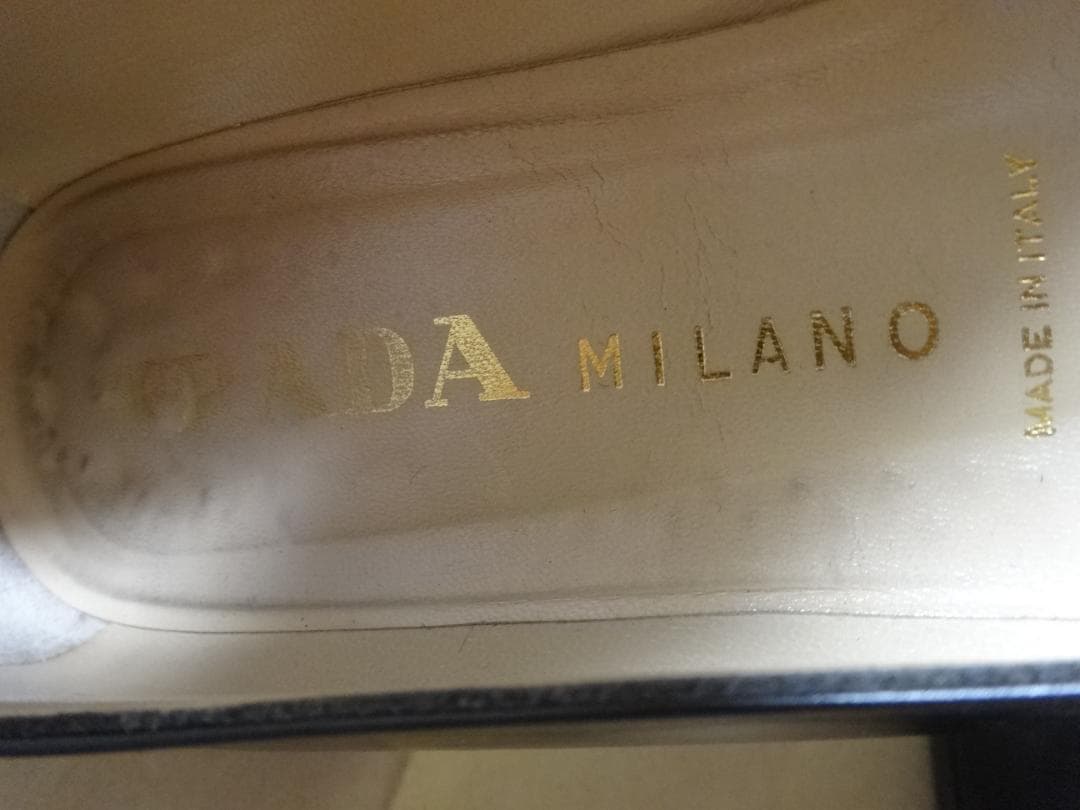 プラダ　PRADA　フラットシューズ　黒　37　1/2　24.5～24