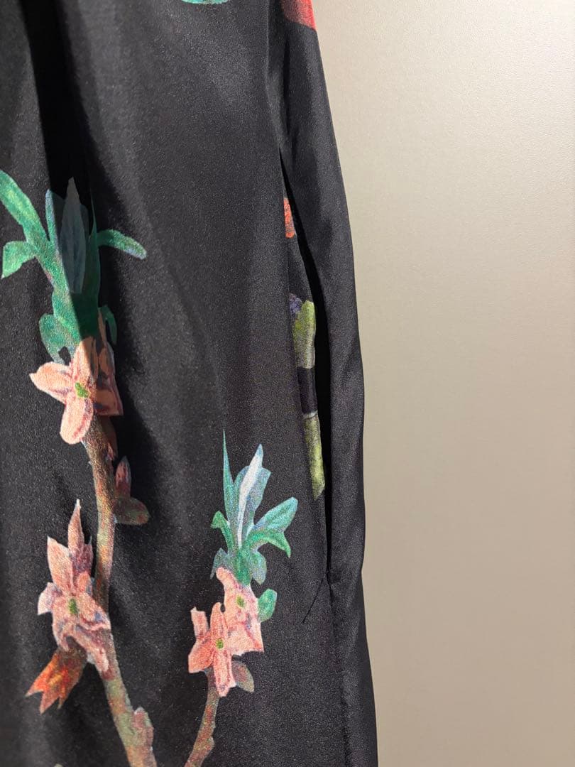 CABaN シルク HARVEST ロングワンピース ブラック